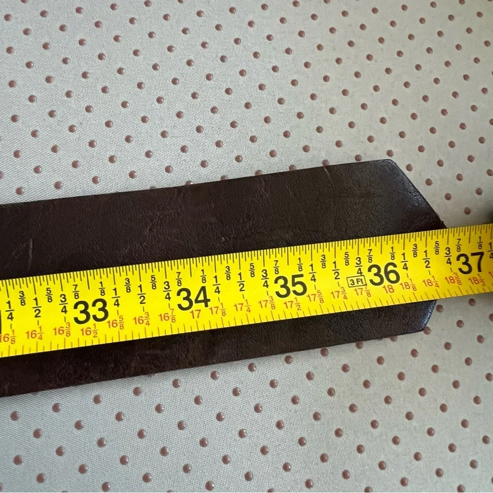 Brown Leather Belt with Fish Buckle